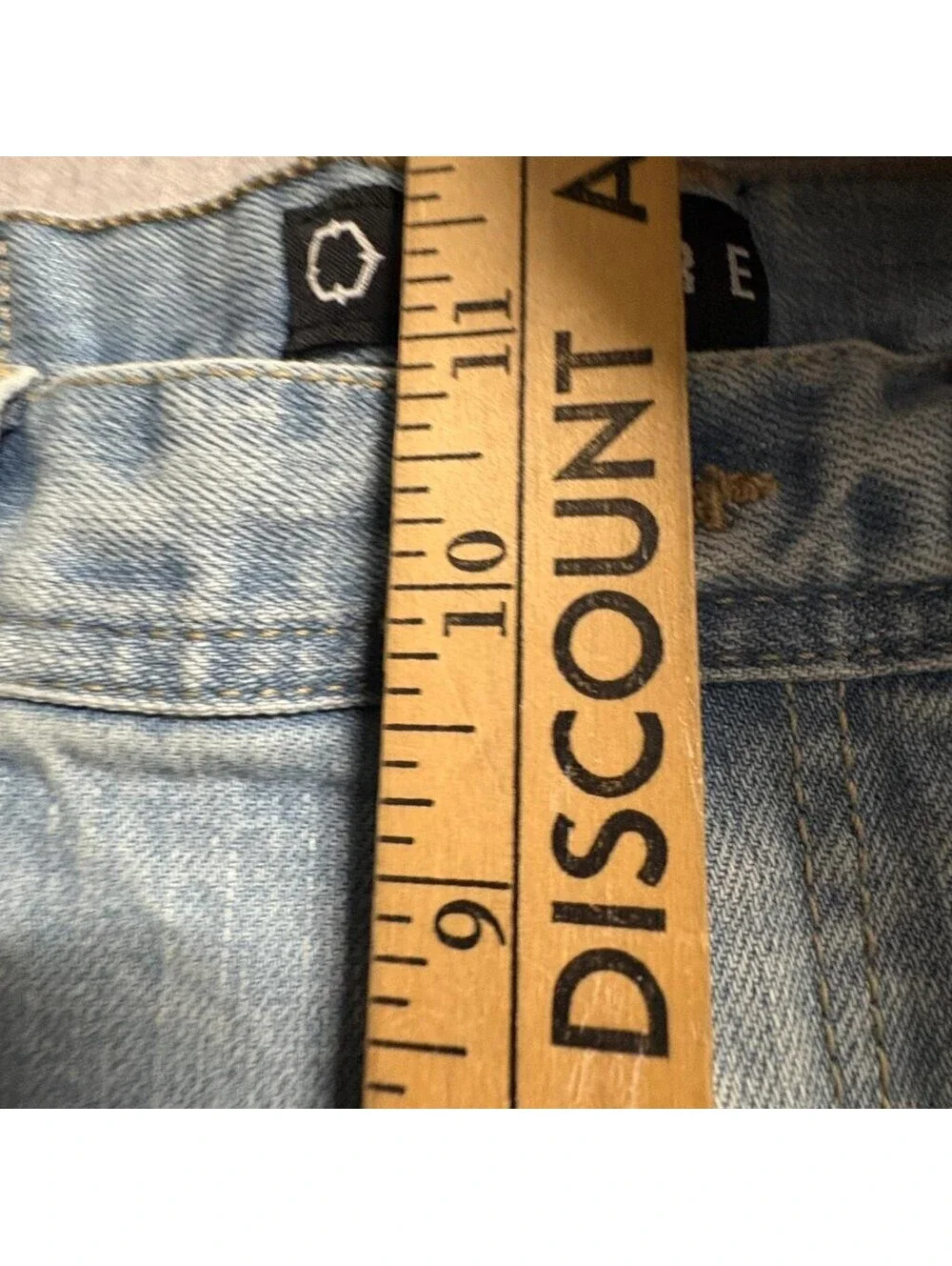 Empyre Verge Mens Distressed Skinny Jeans Size 30 Light Wash Ripped Denim